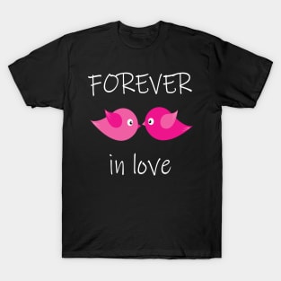 Forever In Love Birds Kissing T-Shirt